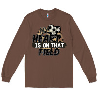 Chestnut my heart is on that field soccer Long Sleeve Tee - FaDigitalArtStudio