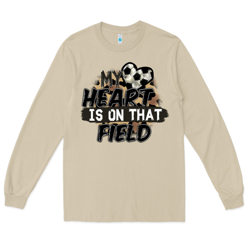 My Heart Is On That Field Soccer Long Sleeve Tee by FaDigitalArtStudio | Teevron