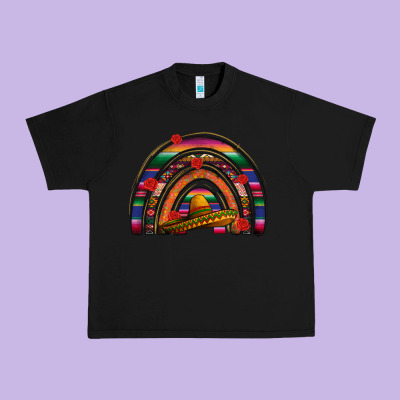 Mexico Rainbow Urban Heavy Tee Designed By Fadigitalartstudio