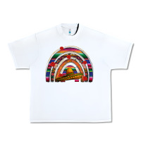 White Mexico rainbow Urban Heavy Tee - FaDigitalArtStudio