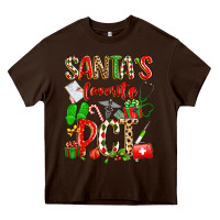 Chocolate Brown santa's favorite pct Heavy Core Tee - texasbilliewilder