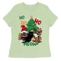 Matcha ho ho ho meow Ladies Tee - CowGirlArtShop