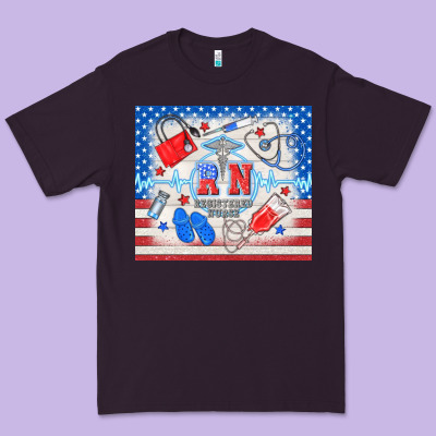 American Memorial Day Rn Registered Nurse Premium Tee Designed By Tumblerdesignbyshophia