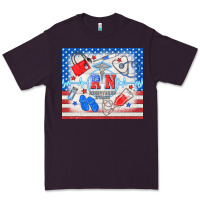 Plum American memorial day rn registered nurse Premium Tee - TumblerDesignByShophia