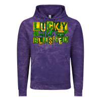 Cloud Purple Lucky and blessed St. Patricks Day Vintage Hoodie - FaDigitalArtStudio