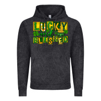 Vintage Black Lucky and blessed St. Patricks Day Vintage Hoodie - FaDigitalArtStudio
