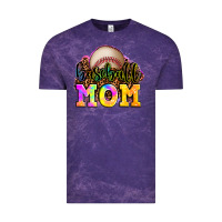 Cloud Purple baseball mom Vintage Tee - OliviaCreatesArt