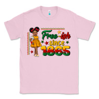 Bubblegum Pink free ish since 1865 black girl peekaboo juneteenth Classic Tee - CowGirlArtShop