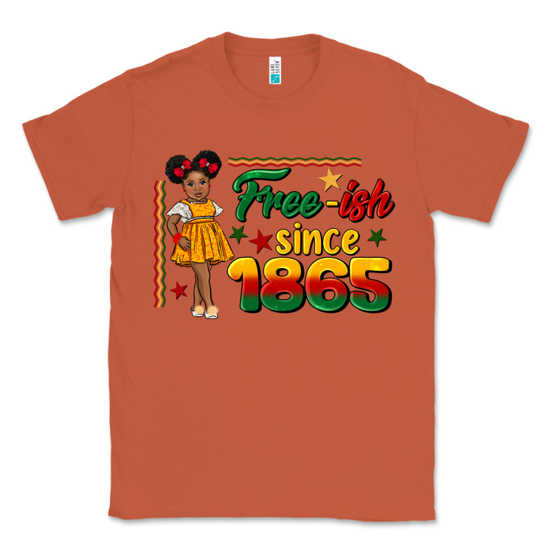 Free Ish Since 1865 Black Girl Peekaboo Juneteenth Classic Tee by CowGirlArtShop | Teevron