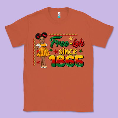 Free Ish Since 1865 Black Girl Peekaboo Juneteenth Classic Tee Designed By Cowgirlartshop