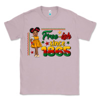 Lilac free ish since 1865 black girl peekaboo juneteenth Classic Tee - CowGirlArtShop