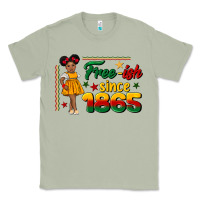 Matcha free ish since 1865 black girl peekaboo juneteenth Classic Tee - CowGirlArtShop