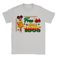 Moon Dust free ish since 1865 black girl peekaboo juneteenth Classic Tee - CowGirlArtShop