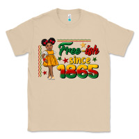 Mushroom free ish since 1865 black girl peekaboo juneteenth Classic Tee - CowGirlArtShop