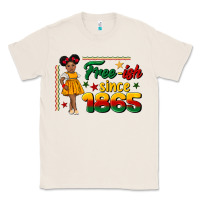 Natural free ish since 1865 black girl peekaboo juneteenth Classic Tee - CowGirlArtShop