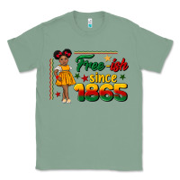 Sage free ish since 1865 black girl peekaboo juneteenth Classic Tee - CowGirlArtShop