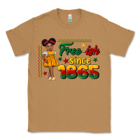 Toasted Coconut free ish since 1865 black girl peekaboo juneteenth Classic Tee - CowGirlArtShop