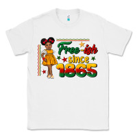 White free ish since 1865 black girl peekaboo juneteenth Classic Tee - CowGirlArtShop