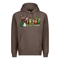 Coffee jesus İs the reason Premium Hoodie - CowhideDigitalArt
