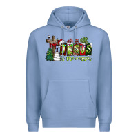 Colony Blue jesus İs the reason Premium Hoodie - CowhideDigitalArt