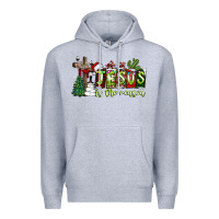 Heather Grey jesus İs the reason Premium Hoodie - CowhideDigitalArt