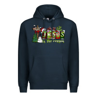 Navy jesus İs the reason Premium Hoodie - CowhideDigitalArt