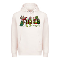 Pale Pink jesus İs the reason Premium Hoodie - CowhideDigitalArt