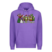 Purple jesus İs the reason Premium Hoodie - CowhideDigitalArt