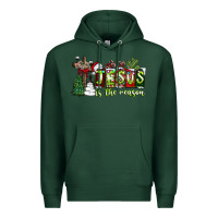 Sports Green jesus İs the reason Premium Hoodie - CowhideDigitalArt