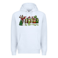 White jesus İs the reason Premium Hoodie - CowhideDigitalArt