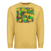 Antique Gold mardi gras fleur de lis and leopard background Premium Sweatshirt - AdoDesignShop