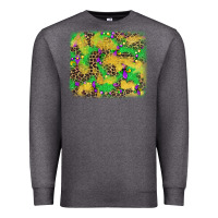 Charcoal Heather mardi gras fleur de lis and leopard background Premium Sweatshirt - AdoDesignShop