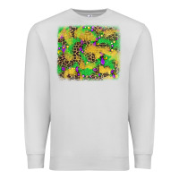 Dove Grey mardi gras fleur de lis and leopard background Premium Sweatshirt - AdoDesignShop
