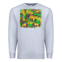 Heather Grey mardi gras fleur de lis and leopard background Premium Sweatshirt - AdoDesignShop