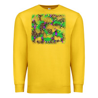 Lemon mardi gras fleur de lis and leopard background Premium Sweatshirt - AdoDesignShop