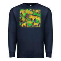 Navy mardi gras fleur de lis and leopard background Premium Sweatshirt - AdoDesignShop