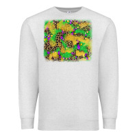 Oatmeal Heather mardi gras fleur de lis and leopard background Premium Sweatshirt - AdoDesignShop