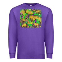 Purple mardi gras fleur de lis and leopard background Premium Sweatshirt - AdoDesignShop