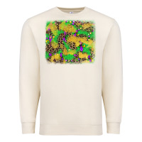 Sandshell mardi gras fleur de lis and leopard background Premium Sweatshirt - AdoDesignShop