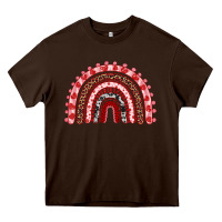 Chocolate Brown valentines day rainbow Heavy Core Tee - RanaPortraitStore