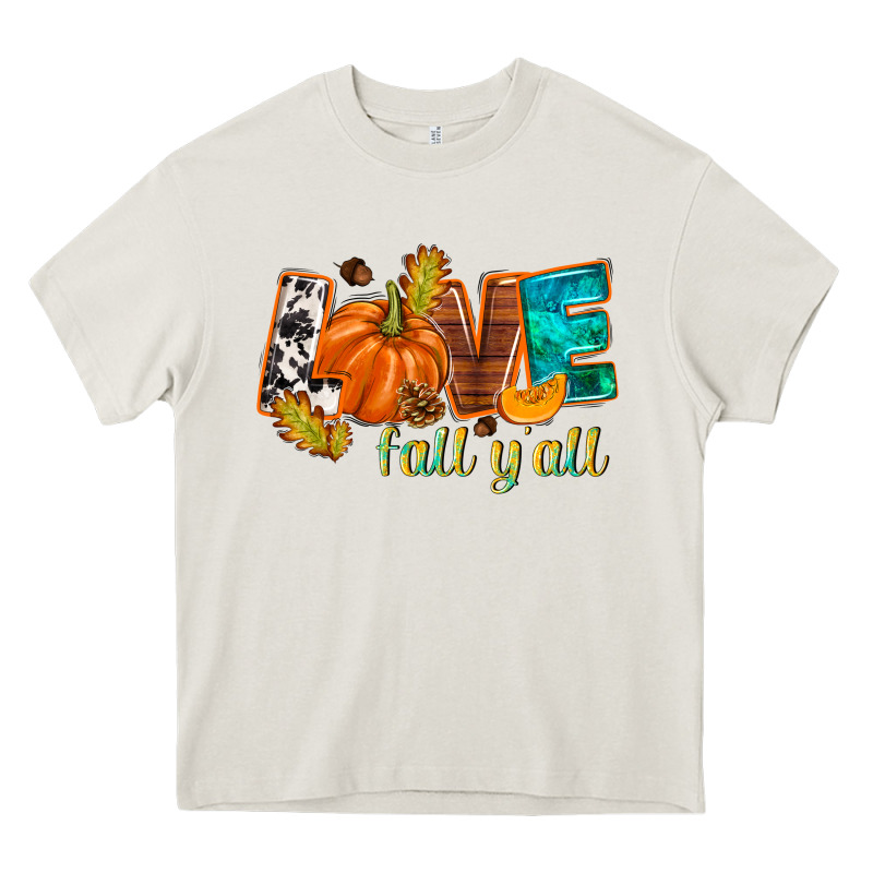 Love Fall Y'all Heavy Core Tee by NancyCooperArtShop | Teevron