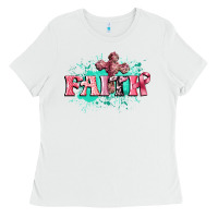 White faith breast cancer Ladies Tee - CowGirlArtShop