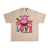 French Oak Let all that you do be in love Valentine's Day Urban Heavy Tee - FaDigitalArtStudio