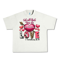 Pistachio Let all that you do be in love Valentine's Day Urban Heavy Tee - FaDigitalArtStudio