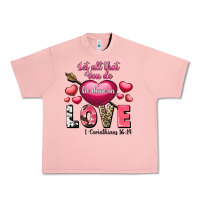Salmon Let all that you do be in love Valentine's Day Urban Heavy Tee - FaDigitalArtStudio