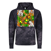 Cloud Black St. Patrick's Goat Family With Balloons Seamless Vintage Hoodie - FaDigitalArtStudio