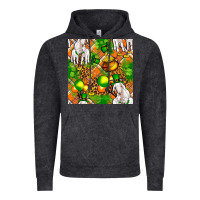 Vintage Black St. Patrick's Goat Family With Balloons Seamless Vintage Hoodie - FaDigitalArtStudio