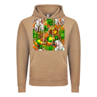 Vintage Coffee St. Patrick's Goat Family With Balloons Seamless Vintage Hoodie - FaDigitalArtStudio