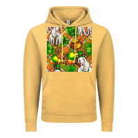 Vintage Mustard St. Patrick's Goat Family With Balloons Seamless Vintage Hoodie - FaDigitalArtStudio