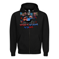 Black red white wroom wroom wroom Zipper Hoodie - AdoDesignShop